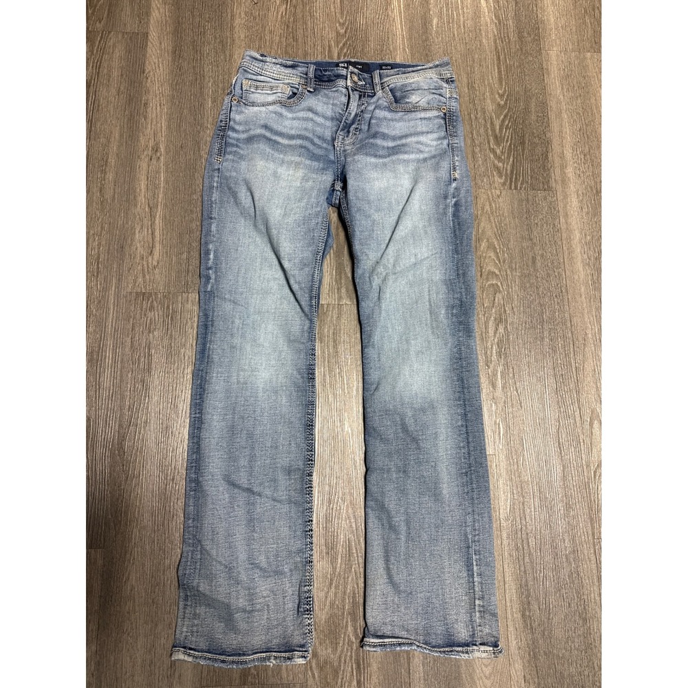BKE Aiden Straight Leg Light Wash Distressed Jeans 32x32 ABS21404 Mens